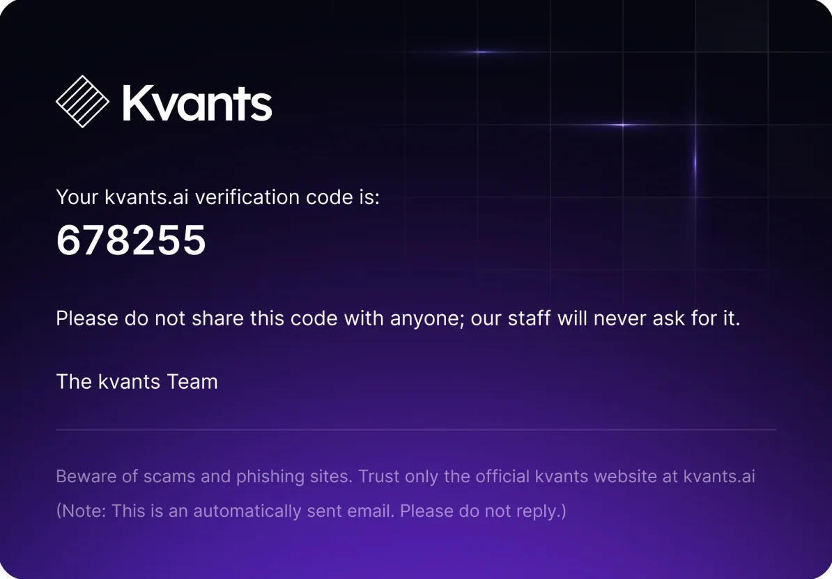 The verification code email: the code, and “Please do not share this code with anyone; our staff will never ask for it.”